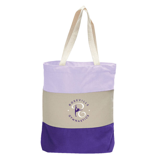 Q-Tees - 11L Tri-Color Tote - Printed Logo Thumbnail