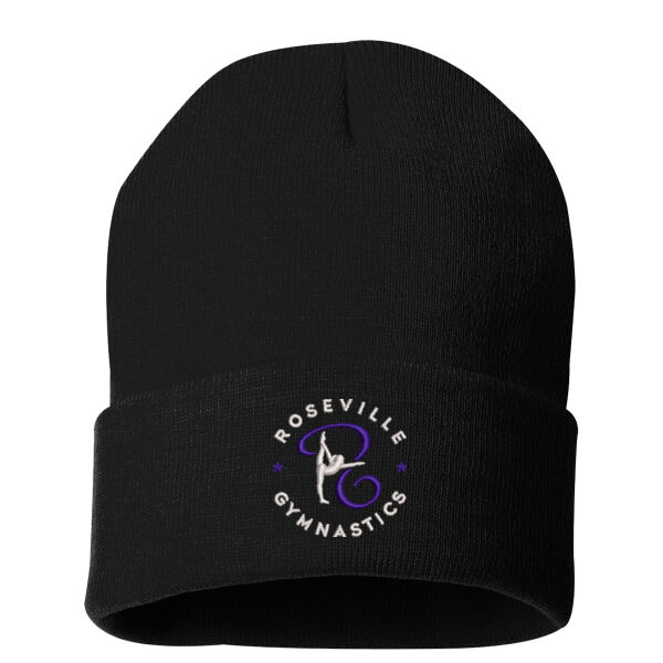 Solid 12" Cuffed Beanie - Embroidered Logo Thumbnail