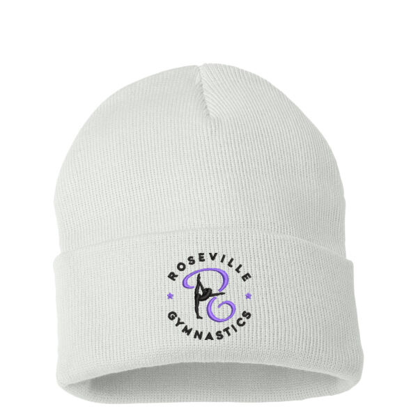 Solid 12" Cuffed Beanie - Embroidered Logo Thumbnail