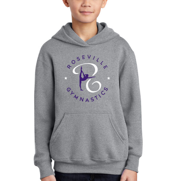 Port & Company Youth Core Fleece Pullover Hooded Sweatshirt - Printed Logo Thumbnail
