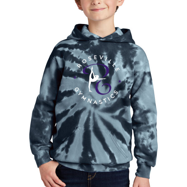 Port & Company Youth Tie-Dye Pullover Hooded Sweatshirt - Printed Logo Thumbnail