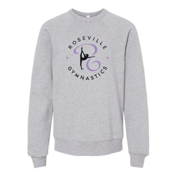 BELLA + CANVAS - Youth Sponge Fleece Crewneck Sweatshirt - Printed Logo ** Add Name for $5! ** Thumbnail