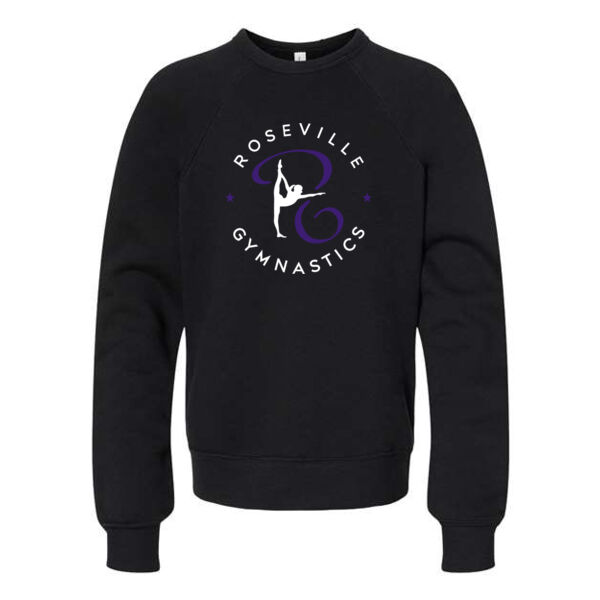 BELLA + CANVAS - Youth Sponge Fleece Crewneck Sweatshirt - Printed Logo ** Add Name for $5! ** Thumbnail