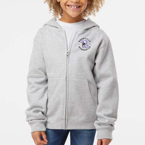 Independent Trading Co. - Youth Midweight Full-Zip Hooded Sweatshirt - Embroidered Logo ** Add Name for $5! ** Thumbnail
