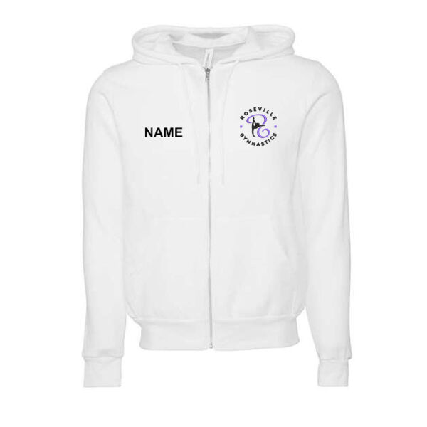 BELLA + CANVAS - Sponge Fleece Full-Zip Hoodie - Embroidered Logo ** Add Name for $5! ** Thumbnail