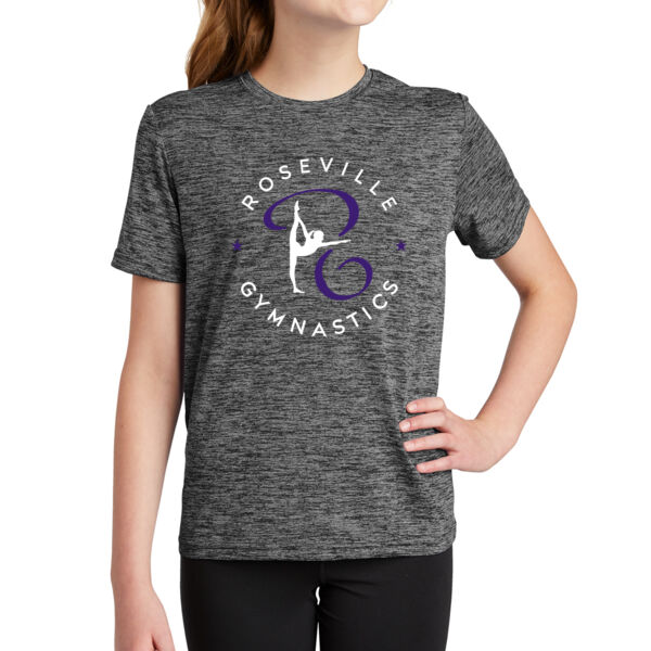 Sport-Tek® Youth PosiCharge® Electric Heather Tee - Printed Logo Thumbnail