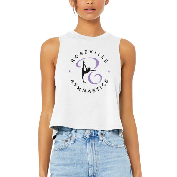 BELLA+CANVAS ® Women’s Racerback Cropped Tank - Printed Logo Thumbnail