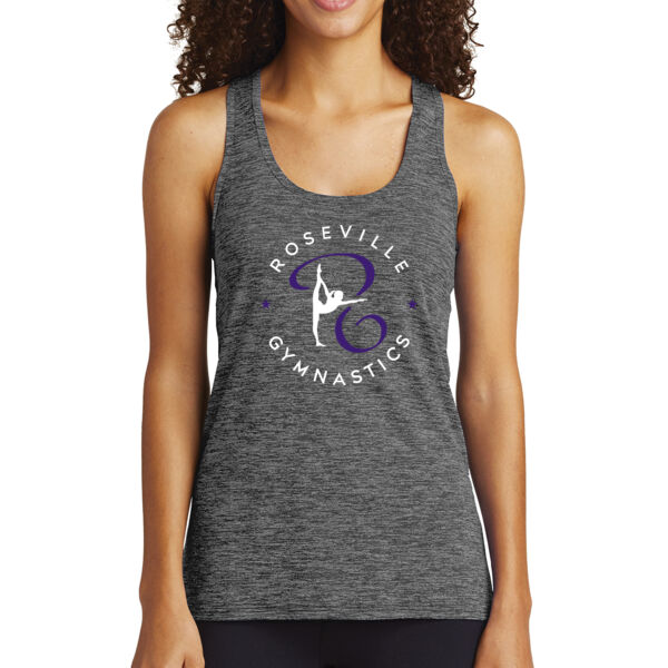 Sport-Tek® Women's PosiCharge® Electric Heather Racerback Tank - Printed Logo Thumbnail