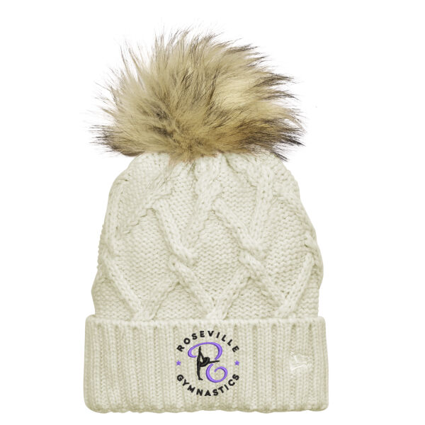 New Era ® Faux Fur Pom Beanie - Embroidered Logo Thumbnail
